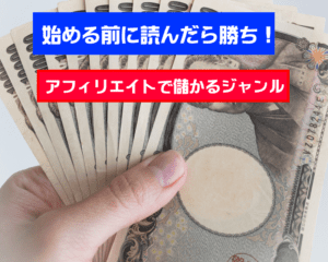 アフィリエイト儲かるジャンルを実績付きで解説します。【ジャンル選び3つのポイント！これは外せない！】毎月100万円～